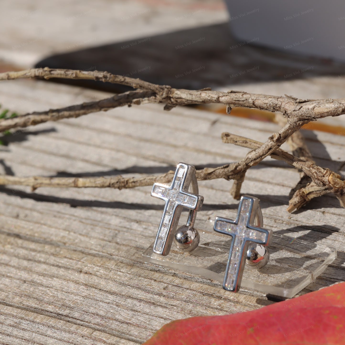 14G Cross Sterling Silver Belly Button Ring/ Belly Button Jewelry/ Silver Navel Belly Bar/ BellyJewelry/Never Getting Green 1.6*6/8/10/12mm Miss Vivi Jewelry