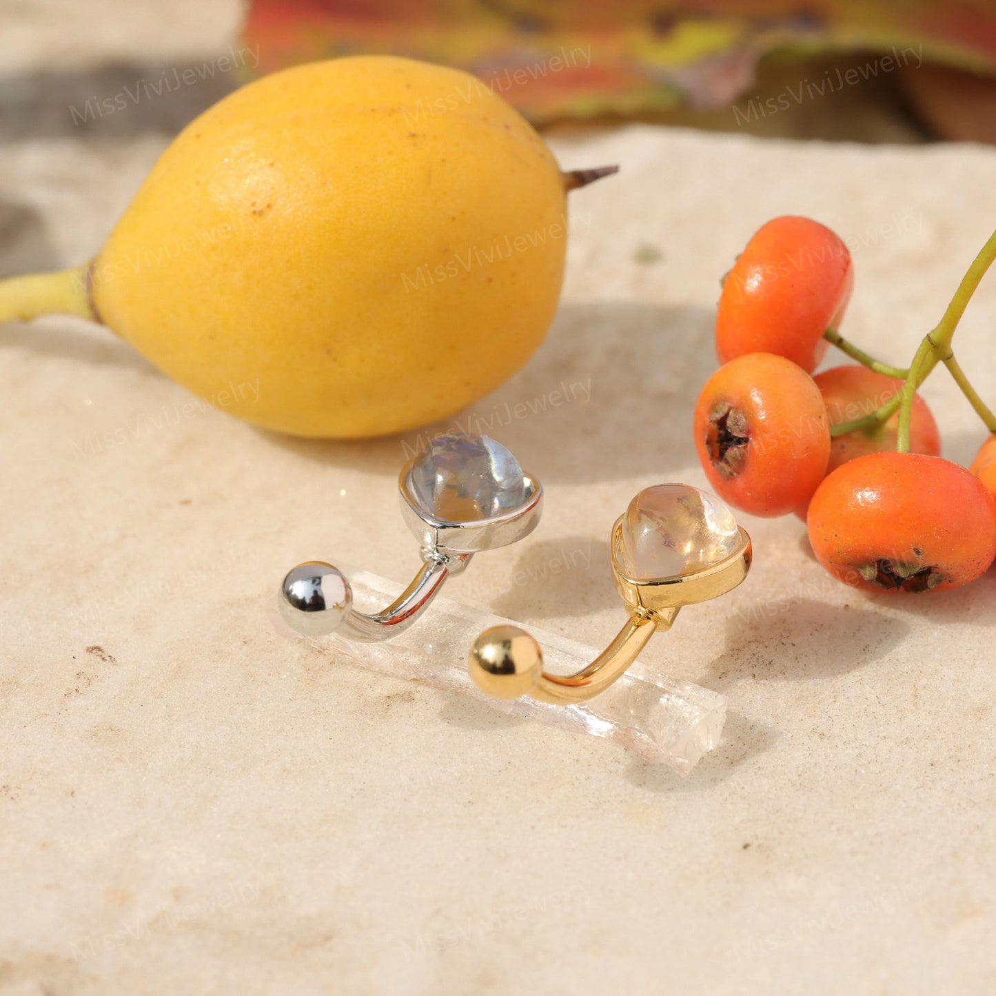 16g Heart Rook Curved Barbell Earring/ Rook Piercing Jewelry/ Rook Earrings Silver/ Rook Barbell Jewelry/ Gold Rook Barbell/ Eyebrow Jewelry Miss Vivi Jewelry