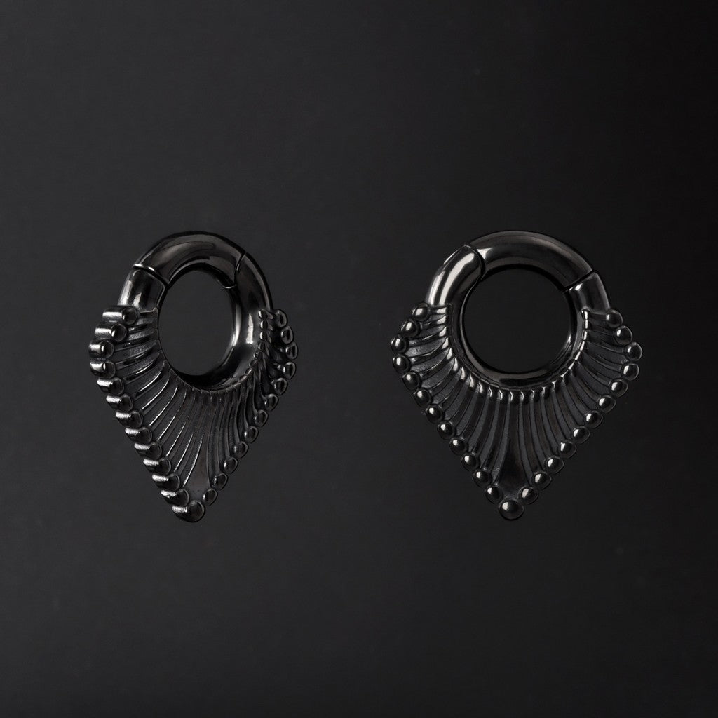 Ear Weights V-shape Hanger with Easy Clasp/ 6mm Ear Weights/ Gauges Earrings/ Hanger Weights/ Ear Weights Hoop/ 2 Gauges Ear Stretchers