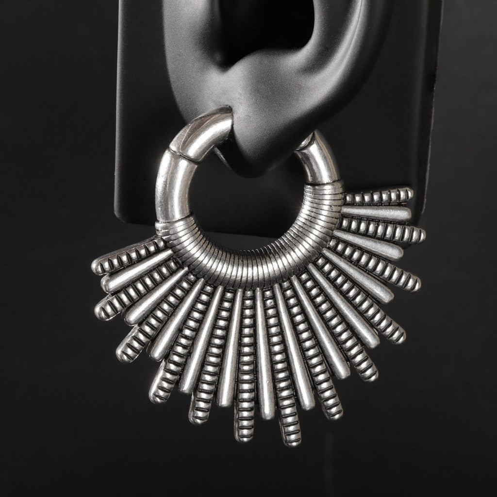 Golden Sunshine Ear Weights/ High Quality Ear Hangers/ 2 Gauge Ear Weight Hoop/ Ear Stretched Jewelry/ 6mm 2Gauge Weights