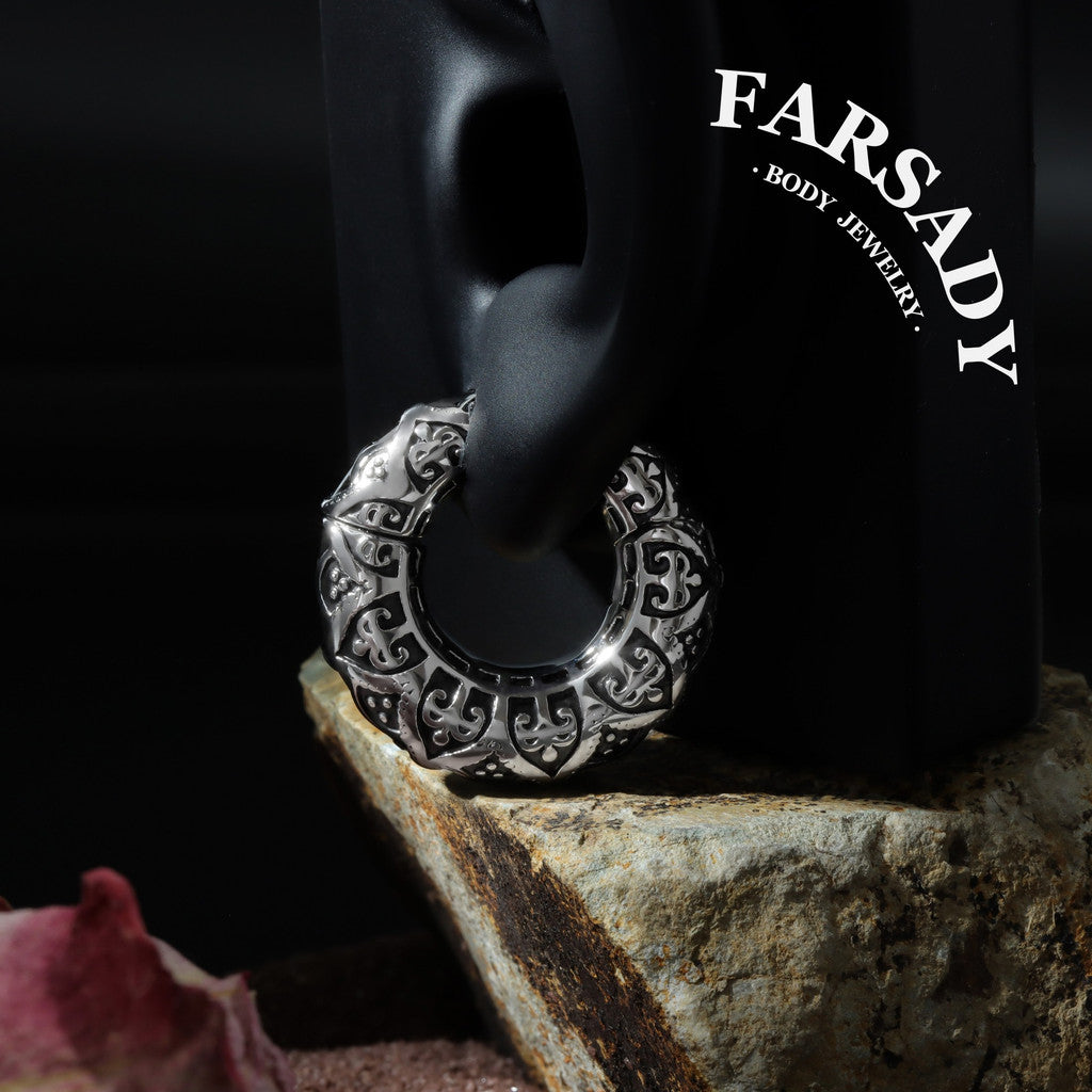 Filigree Pattern Ear Weights 2G 6mm Ear Lobe Hanger