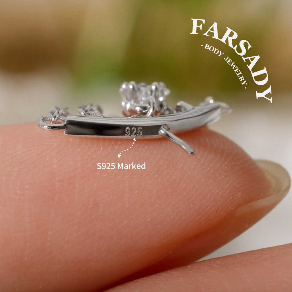 Stellar Shackle - Sterling Silver Push In Stud