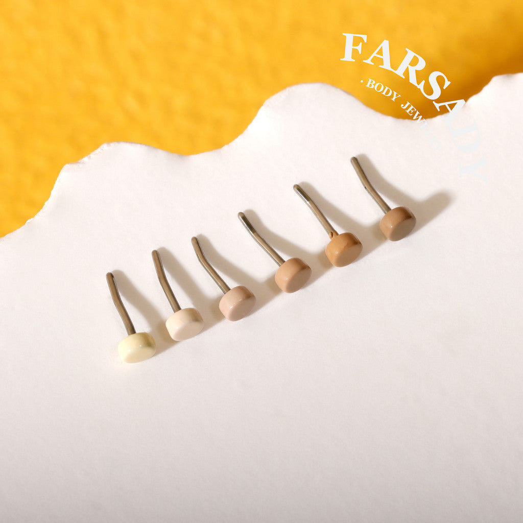 Invisible Nude - F136 Titanium Replacement Tops / Fits Threadless Ear Studs