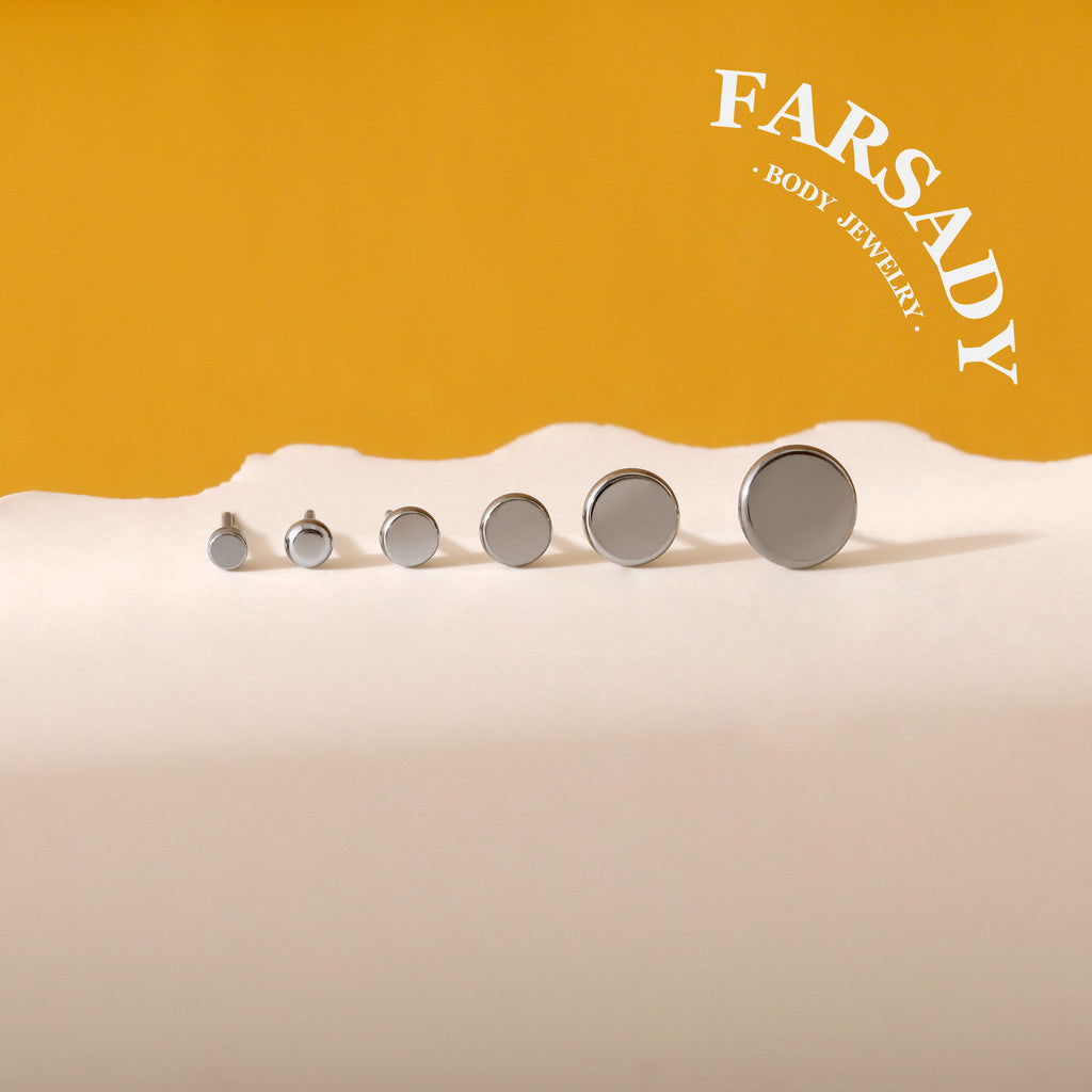 Discus Gradus - F136 Titanium Replacement Tops / Fits Threadless Ear Studs