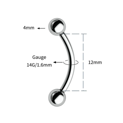 14G/1.6mm F136 Titanium Belly Button Ring/ Internally Threaded Belly Bar/ Daily Belly Jewelry/ Fresh Piercing Jewelry/ Hypoallergenic Bar Miss Vivi Jewelry