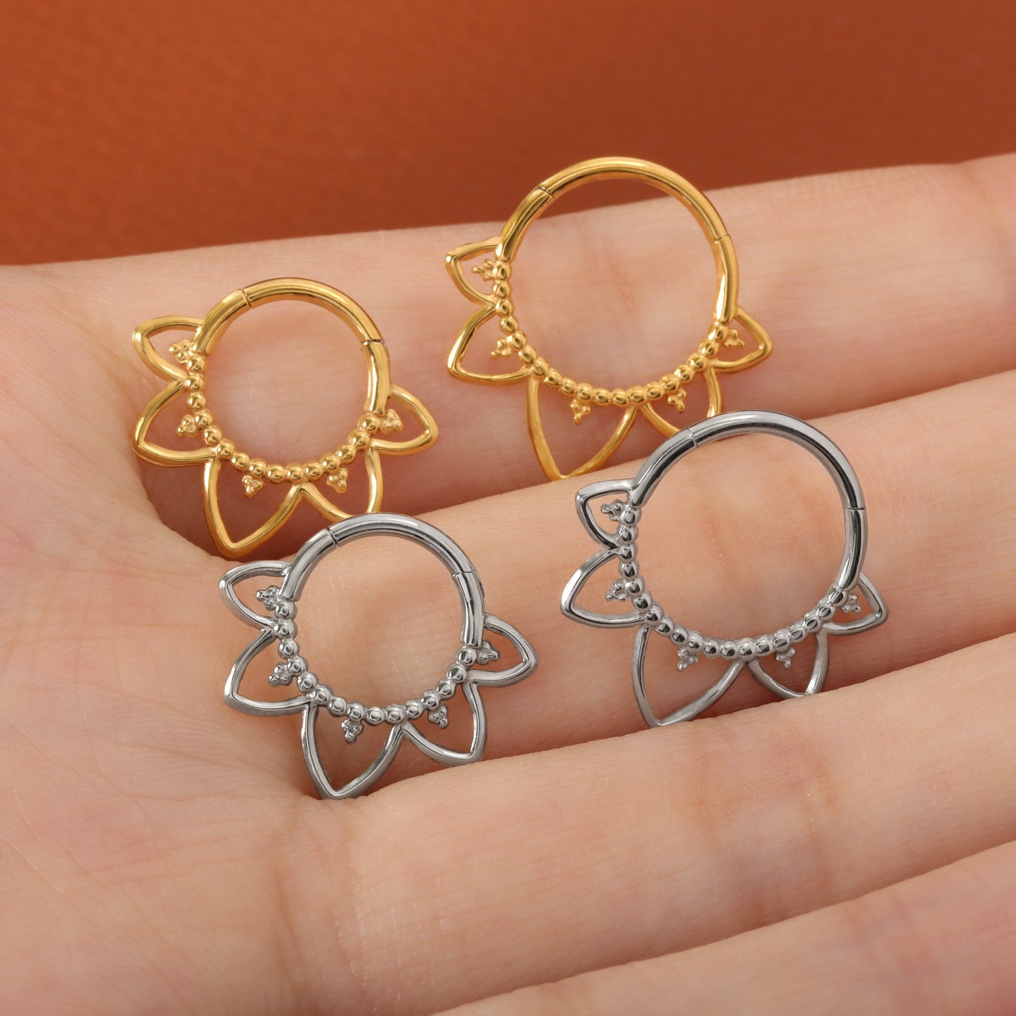Floral Daith/Septum Hoop