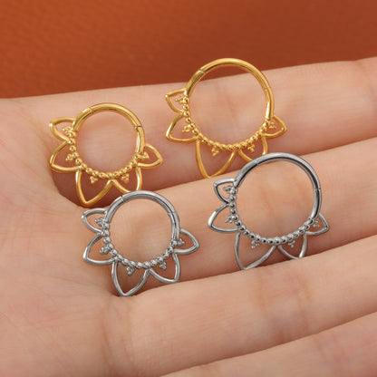 Floral Daith/Septum Hoop
