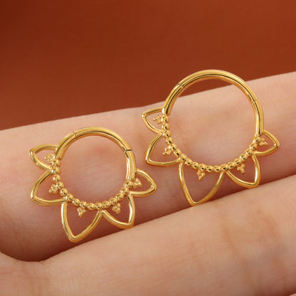Floral Daith/Septum Hoop