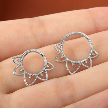 Floral Daith/Septum Hoop