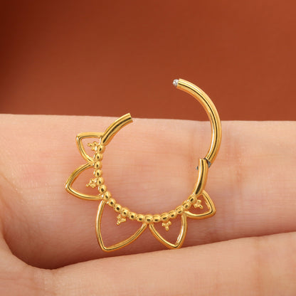 Floral Daith/Septum Hoop