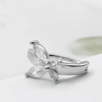 14G S925 Sterling Silver Butterfly Belly Button Clicker| Hinged Curved Belly Bar| Belly Hoop| Navel Ring| Belly Huggie| Belly Clip Ring Miss Vivi Jewelry
