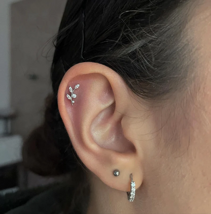 Titanium Branch Stud Earring