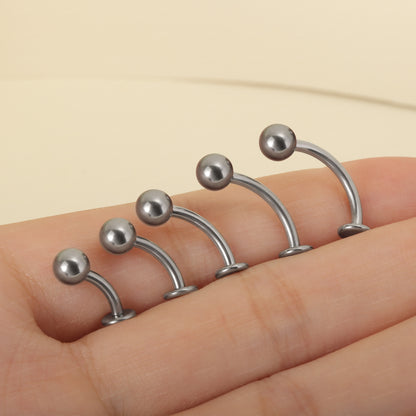14G  F136 Titanium Tiny Ball Fat Floating Belly Ring| Internally Threading Belly Bar| Minimalism Belly Ring| Navel Ring 6/8/10/12/14mm Miss Vivi Jewelry