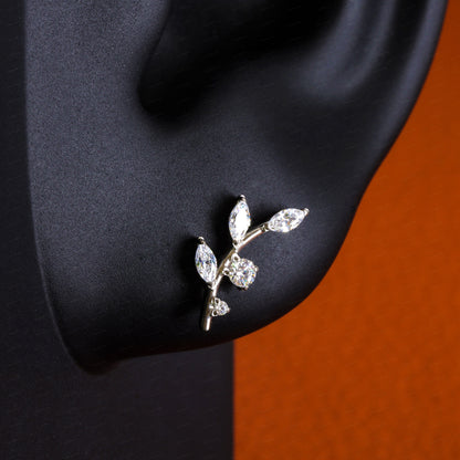 Titanium Branch Stud Earring