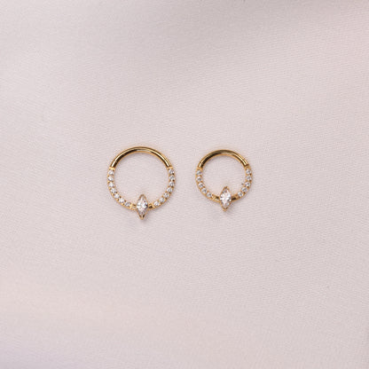 16G ASTM F136 Titanium Hinged Septum Hoop/ Titanium Septum Ring/ Hinged Daith Hoop/ Septum Clicker/ Septum Nose ring/ Daith Hoop 1.2*8/10mm Miss Vivi Jewelry