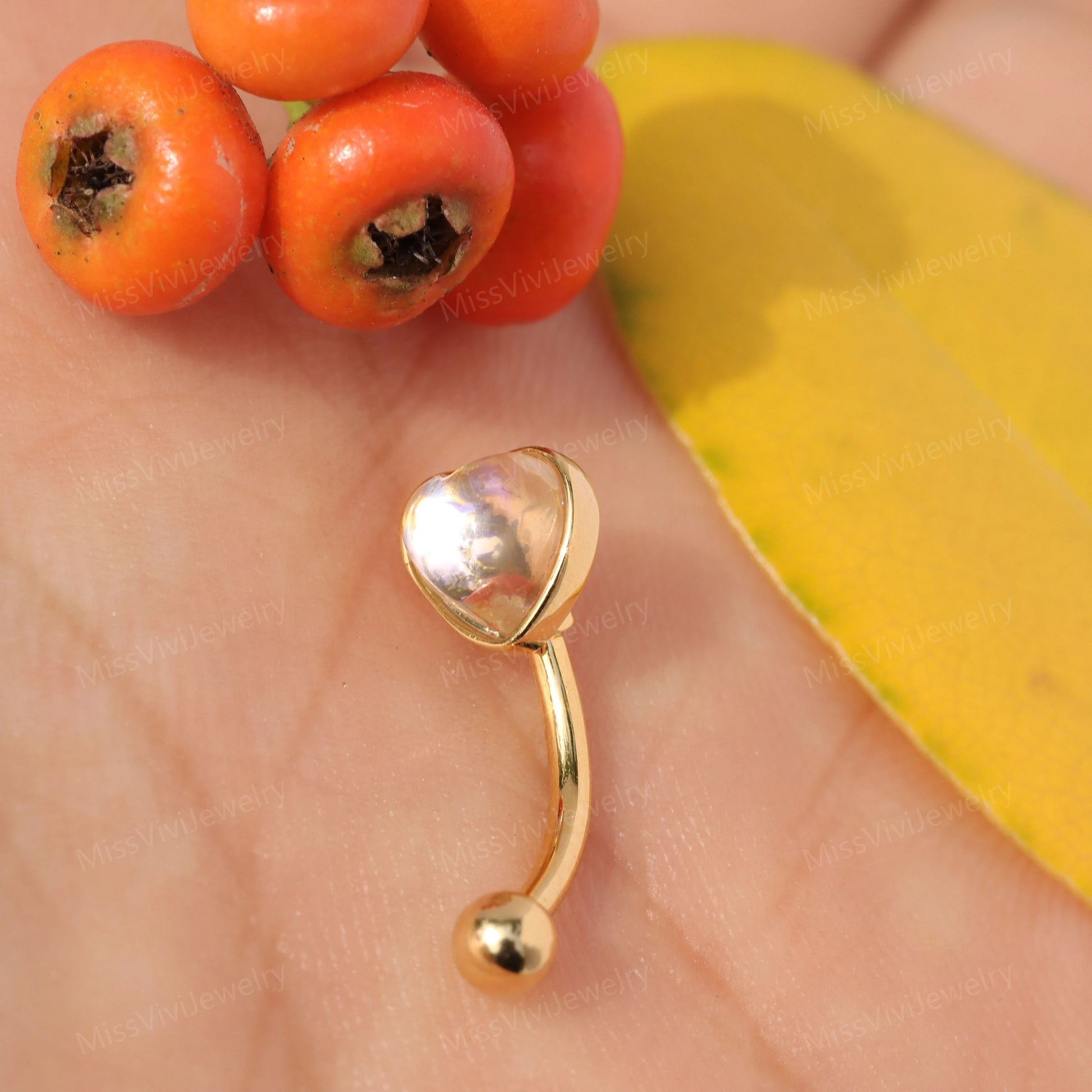 16g Heart Rook Curved Barbell Earring/ Rook Piercing Jewelry/ Rook Earrings Silver/ Rook Barbell Jewelry/ Gold Rook Barbell/ Eyebrow Jewelry Miss Vivi Jewelry