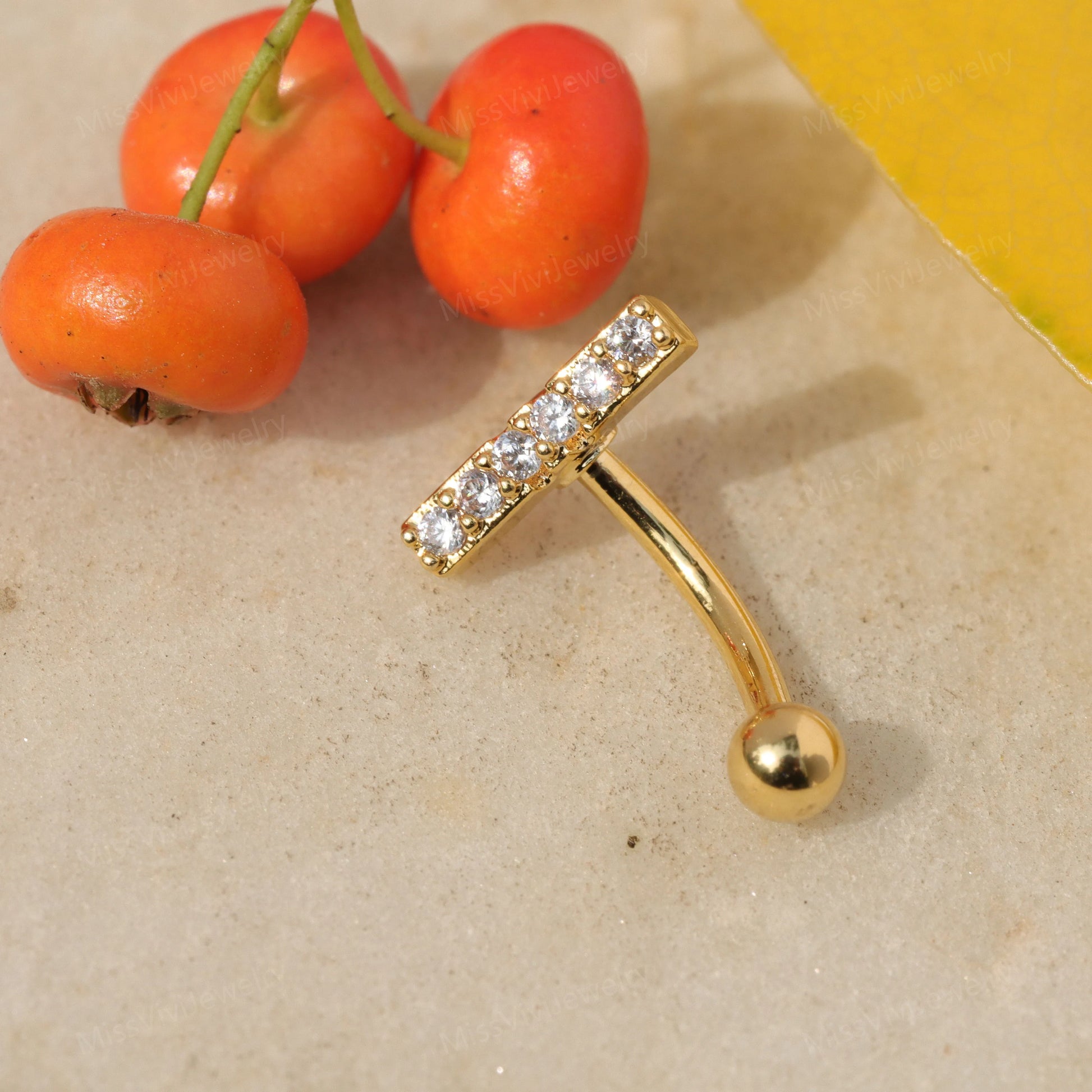 16G Crystal Rook Earring/ Rook Piercing Jewelry/ Minimalist Rook Barbell/ Eyebrow Ring/ Silver Eyebrow Jewelry/ Vertical Lip Barbell 1.2*8mm Miss Vivi Jewelry