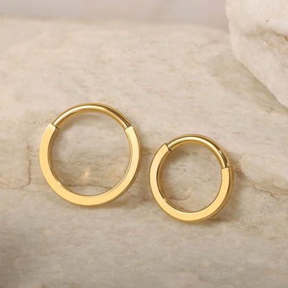 16G F136 Titanium Simple Septum Ring but impactful, Steel Septum Piercing Jewelry, Hinged Septum Hoop Clicker, Fresh Piercing Hoop1.2*8/10mm Miss Vivi Jewelry