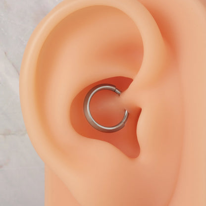 16G F136 Titanium Septum Ring Hinged Segment/ Regular Septum Hoop Hypoallergenic/ Silver Septum Clicker 8mm/ Steel Daith Earring Hoop 10mm Miss Vivi Jewelry
