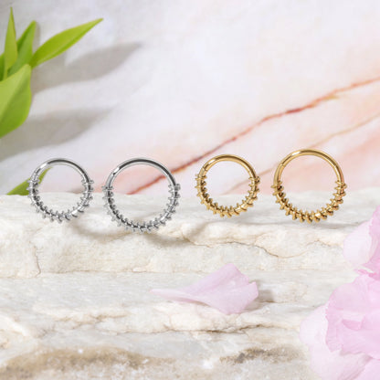 16G 316L Steel Twisted Wire Septum Ring/ Punk Septum Ring/ Hinged Septum Hoop/ Silver Septum Piercing/ Surgical Septum Jewelry/ 1.2*8/10mm Miss Vivi Jewelry