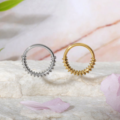 16G 316L Steel Twisted Wire Septum Ring/ Punk Septum Ring/ Hinged Septum Hoop/ Silver Septum Piercing/ Surgical Septum Jewelry/ 1.2*8/10mm Miss Vivi Jewelry