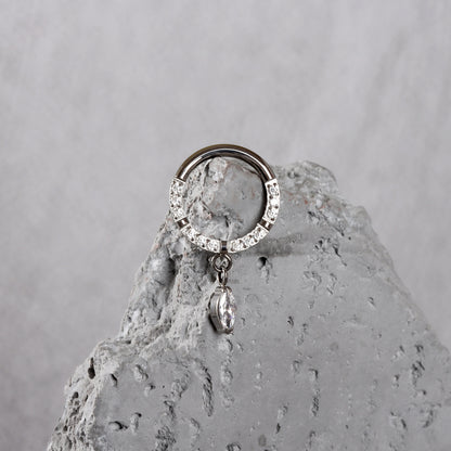 Implant Grade Titanium Septum Hoop/ 16G Hinged Septum Ring/ Silver Daith Hoop/ Cartilage Earring Hoop/ 8mm Helix Hoop/ Tragus Earring Miss Vivi Jewelry