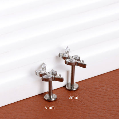 Titanium Branch Stud Earring