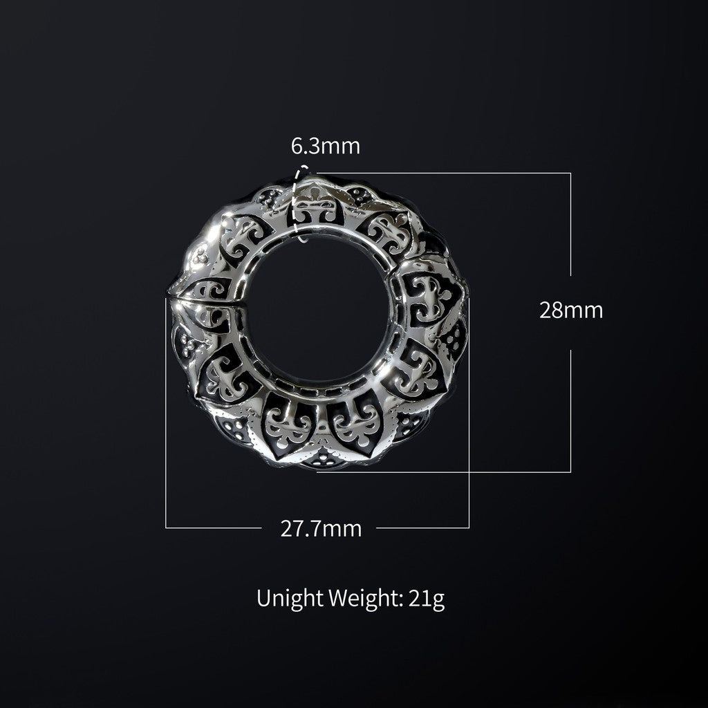 Filigree Pattern Ear Weights/ 6mm Ear Lobe Hanger/ 2G Ear Weight Gauges For Stretched Ears/ Vintage Plug Earring/ Heavy ear Gauges jewelry