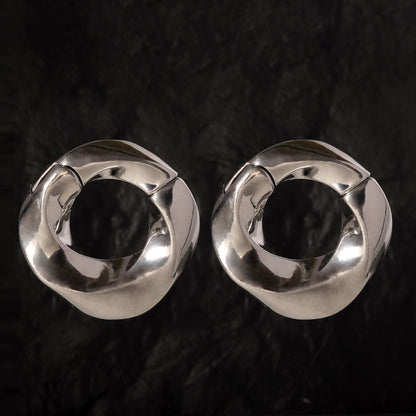Golden Mobius Ear Weights/ 6mm Gauge for Stretched Ear/ 2G Ear Plug/ Heavy Gauge Ring/ Ear Weights Hoop/ Ear Lobe Hanger