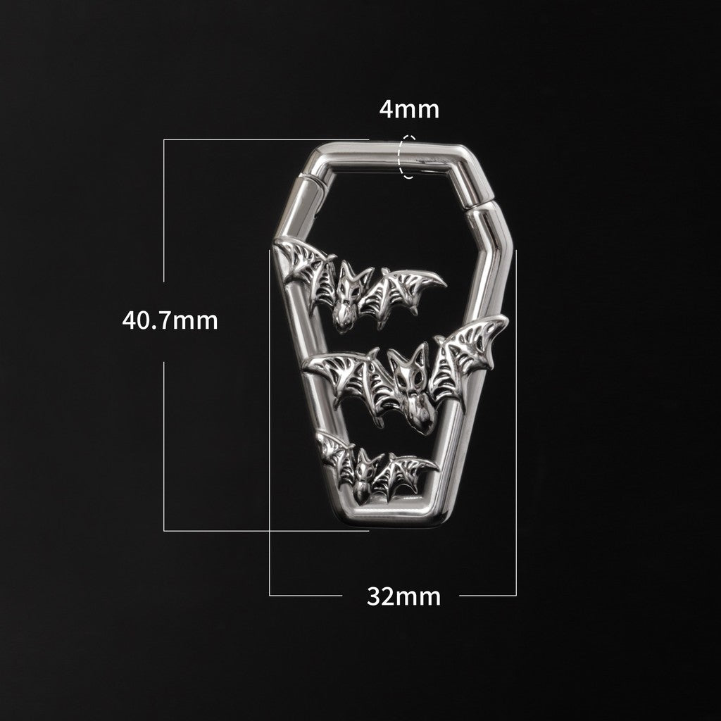 Bat&Coffin Ear Weights/ Hanger Weights for 6G Stretchered Earlobe/ Gauge Ear Weights/ Steel Ear Plugs/Ear Tunnels