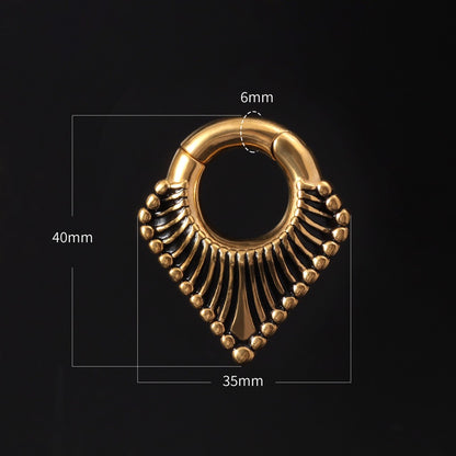 Ear Weights V-shape Hanger with Easy Clasp/ Ear Stretcher Weights/ Earlobe Weights Heavy/ Golden Ear Plug/ 2 Gauges Earring/ Ear Gauges 6mm