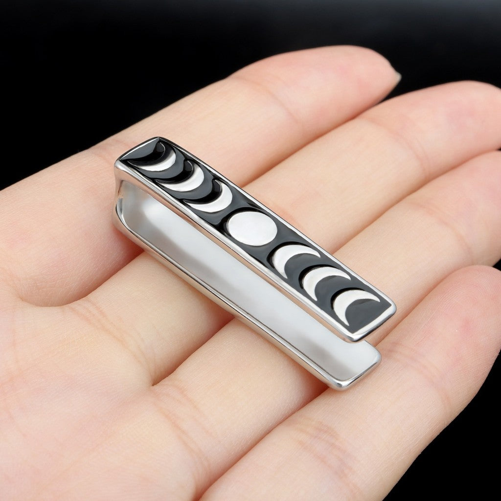 Moon Phase Ear Weights / High-Quality Ear Hanger/ 0 Gauge Ear Weight Silvery/ Ear Stretched Jewelry/ Weighted Dangle 7mm/ Lobe Weights Steel