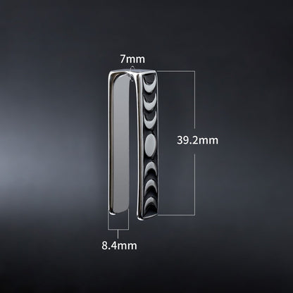 Moon Phase Ear Weights / High-Quality Ear Hanger/ 0 Gauge Ear Weight Silvery/ Ear Stretched Jewelry/ Weighted Dangle 7mm/ Lobe Weights Steel