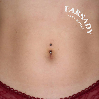 14G Titanium Tiny Ball Belly Button Ring Silver Internally Threaded Barbell 8mm 10mm 12mm Navel Piercing Non Healed Friendly Daily Wear Gift for Her
