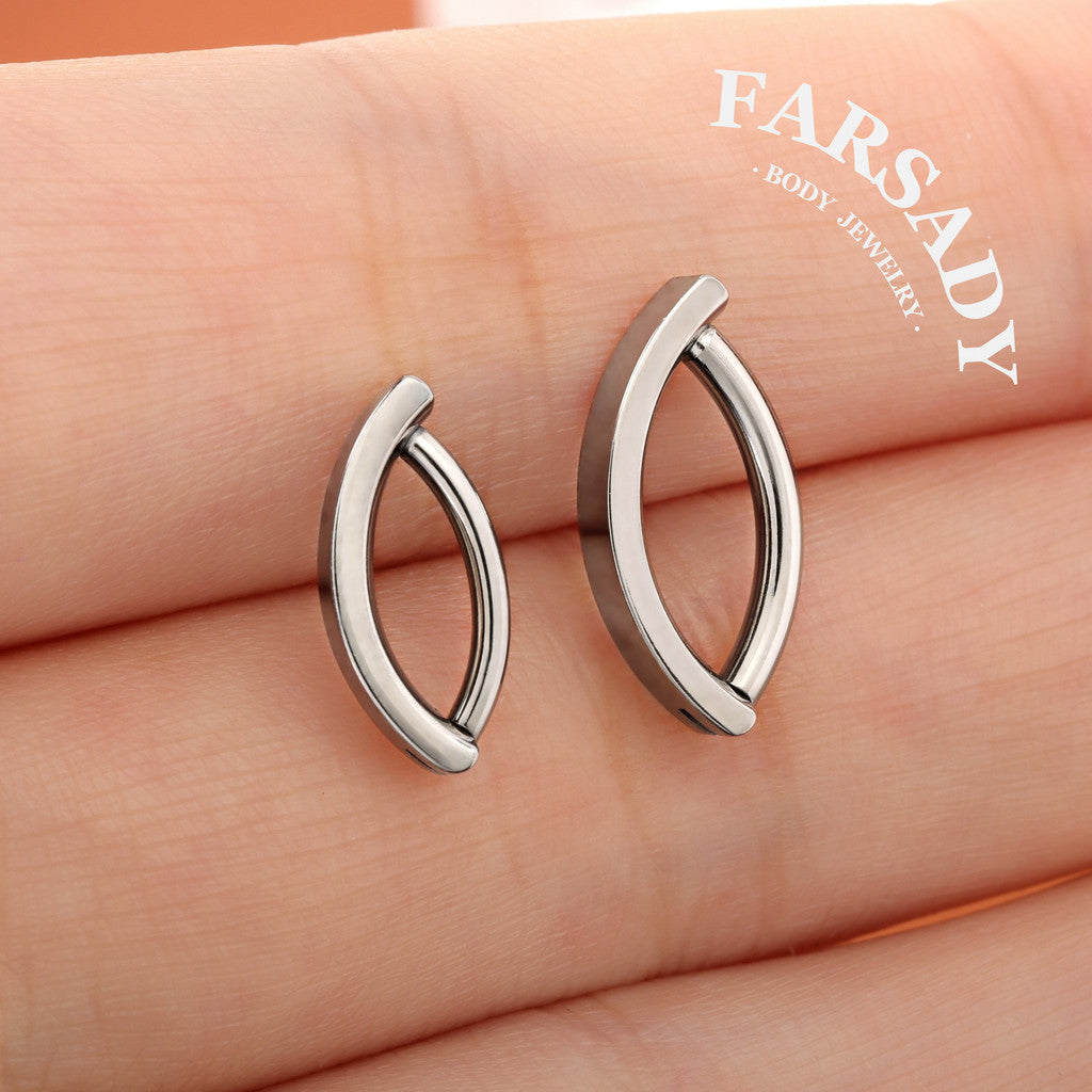 14G 16G Hinged Belly Button Clicker Minimalist Navel Ring Simple Belly Hoop Body Piercing Jewelry Daily Wear Elegant Navel Piercing Gift For Women