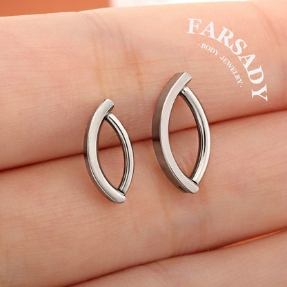 14G 16G Hinged Belly Button Clicker Minimalist Navel Ring Simple Belly Hoop Body Piercing Jewelry Daily Wear Elegant Navel Piercing Gift For Women