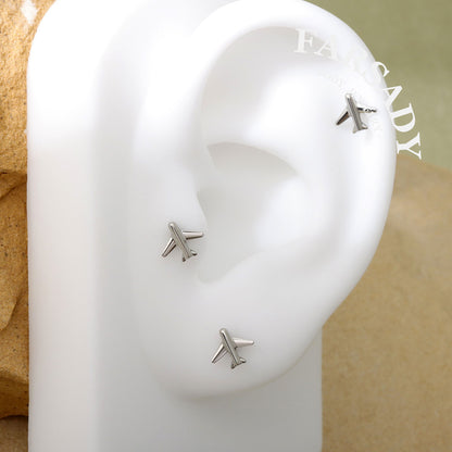 Sky Drift - F136 Titanium Internally Threaded Stud / Fits Cartilage Helix Tragus Lobe Nostril Piercing