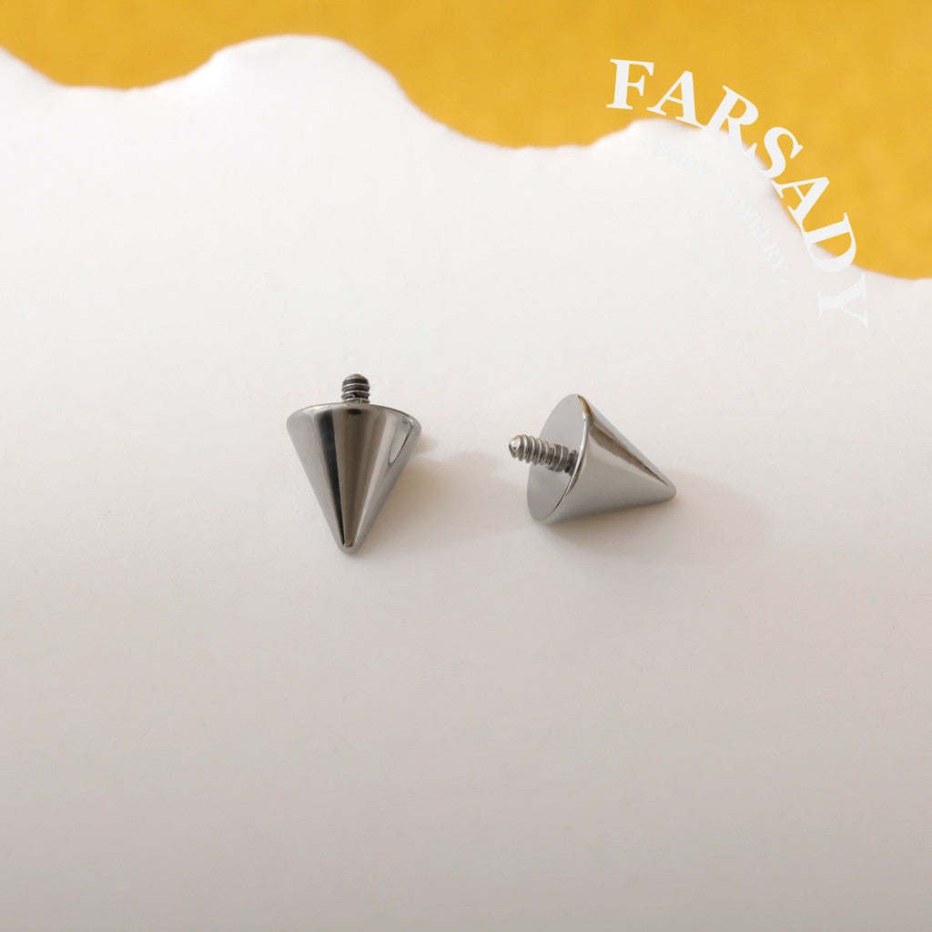 Spine Gradus - F136 Titanium Replacement Tops / Fits Internal Thread Ear Studs