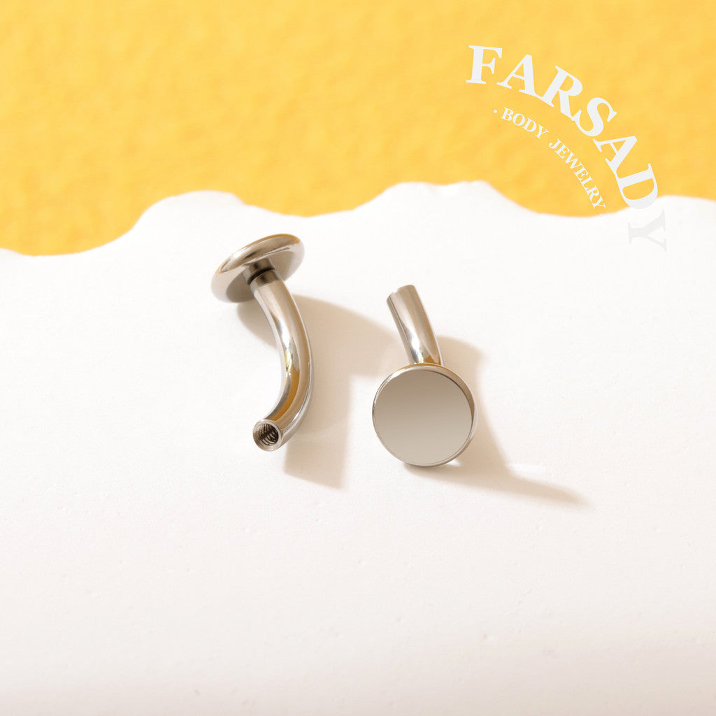 Replacement Belly Button Flat Back Bar, 14G Titanium Internally Threaded 6mm 8mm 10mm 12mm 14mm 16mm Navel Bar, DIY Body Jewelry Supplies