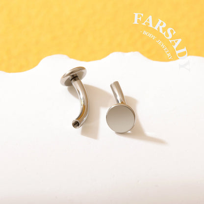 Replacement Belly Button Flat Back Bar, 14G Titanium Internally Threaded 6mm 8mm 10mm 12mm 14mm 16mm Navel Bar, DIY Body Jewelry Supplies