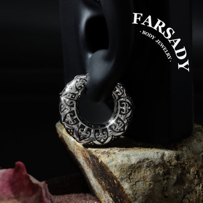 Filigree Pattern Ear Weights 2G 6mm Ear Lobe Hanger