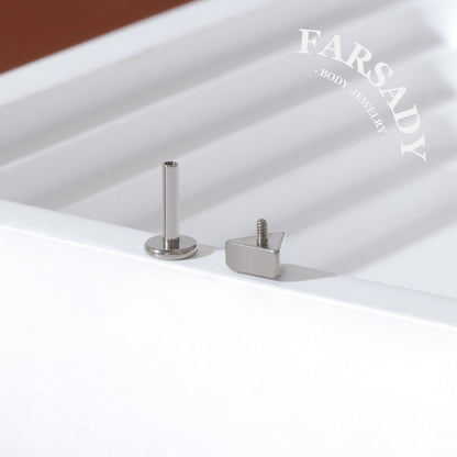 Prism Spark - F136 Titanium Internally Threaded Stud / Fits Cartilage Helix Tragus Lobe Nostril Piercing
