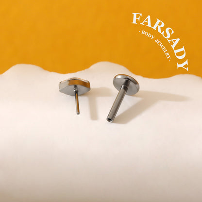 Marquise Zircon - F136 Titanium Colorful CZ Replacement Tops / Fits Threadless Ear Studs