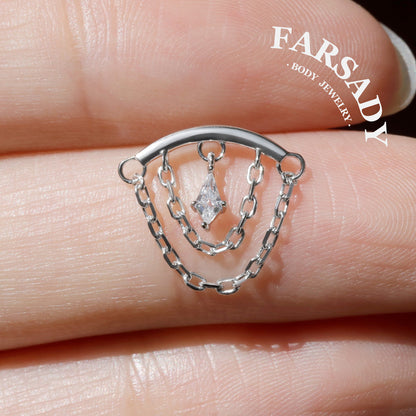 Hidden Helix Piercing Threadless Push In Stud • Sterling Silver Plated 18k Gold • Flat Back Hidden Rook Cartilage Earrings 16g/18g/20g