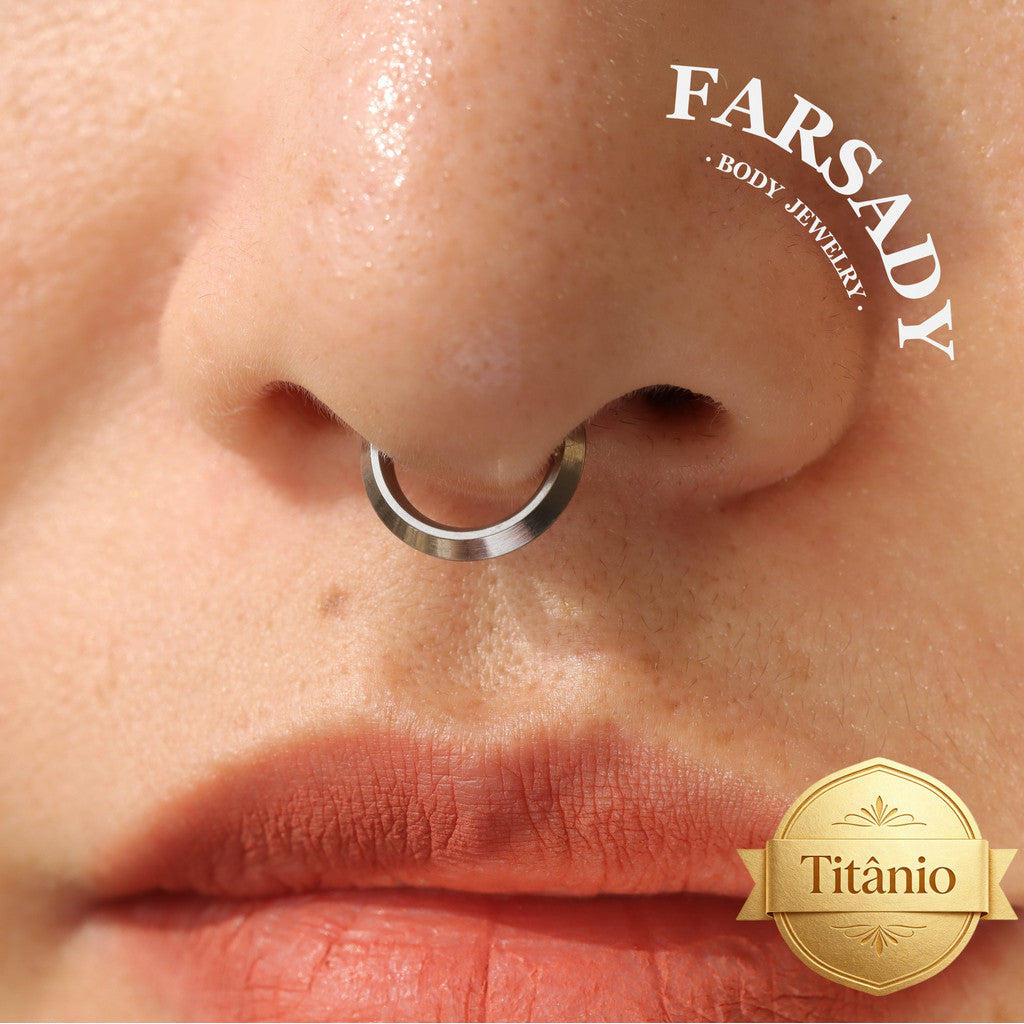 16G Titanium Bevel Angle Septum Hoop | Minimalist Piercing Jewelry for Helix, Conch, Daith, Rook, Tragus | Elegant Earring Daily Wear with Gift Box