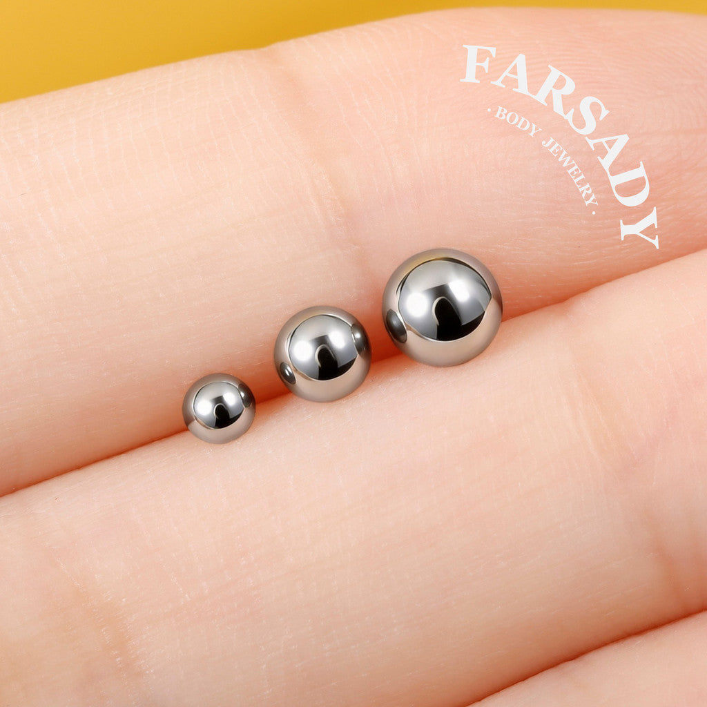 Dome Metal - F136 Titanium Replacement Tops / Fits Internal Thread Ear Studs