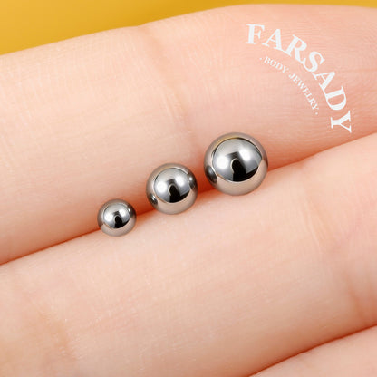 Dome Metal - F136 Titanium Replacement Tops / Fits Internal Thread Ear Studs