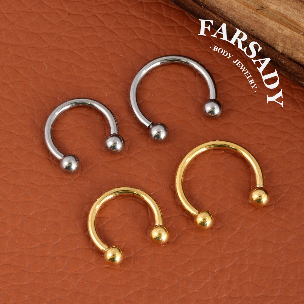 16G Titanium Inner Threaded CBR Septum Ring Daith Helix Nose Ring Cartilage Hoop Earring Round Clicker Ring Minimalist Piercing Body Jewelry For Women Men Daily Wear Piercing