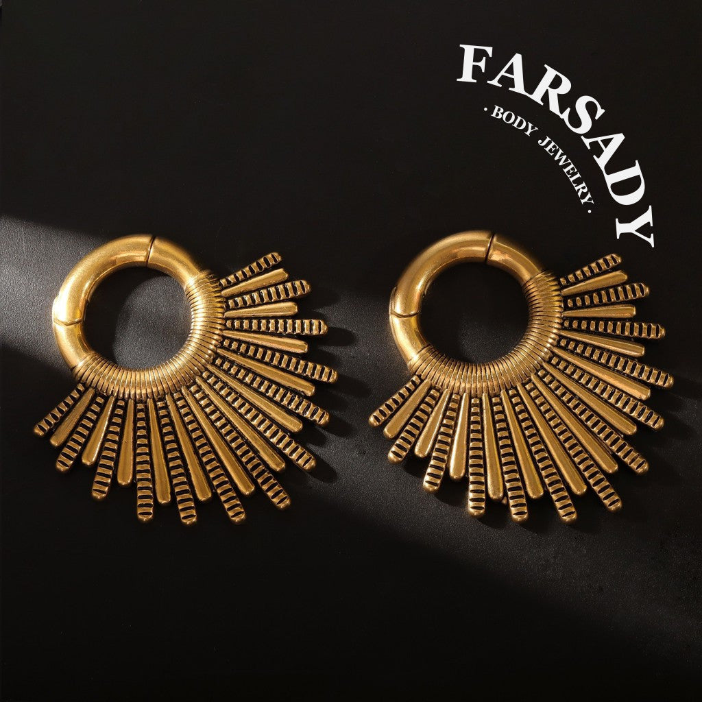 Sunshine Ear Weights High Quality Ear Hangers 2G 6mm Ear Weight Hoop Piercing Jewelry Ear Stretched Gauge Weights for Stretched Earlobe