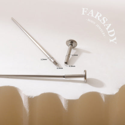 Titanium Piercing Tool Kit: Push-In Applicator, Insertion Cone & Internally Threaded for Ear, Nose, Navel, Lip, Eyebrow & Tongue Body Piercings